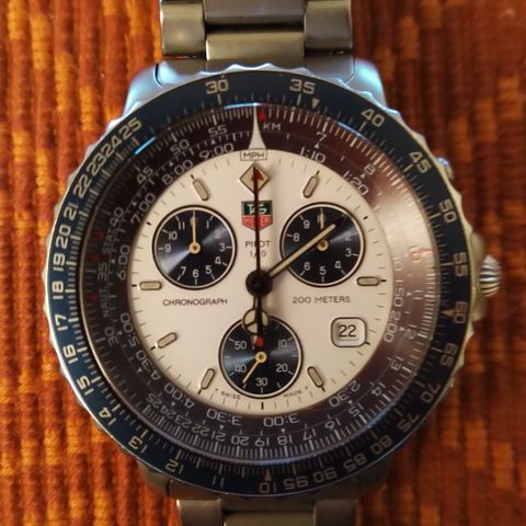 Sjelden klokke TAG Heuer Pilot Chronograph 1/10