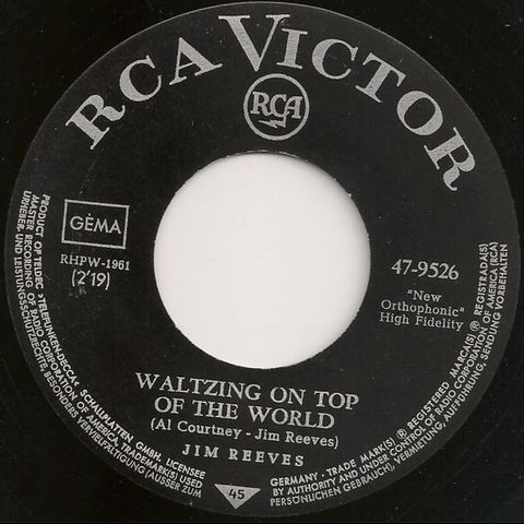 Jim Reeves – I Love You Because / Waltzing On Top Of The World ( 7",1964)