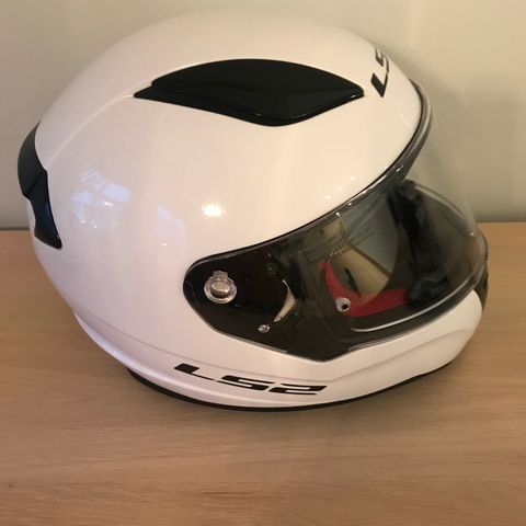 LS2 Rapid, white gloss hjelm, som ny, str XS, 53-54 cm