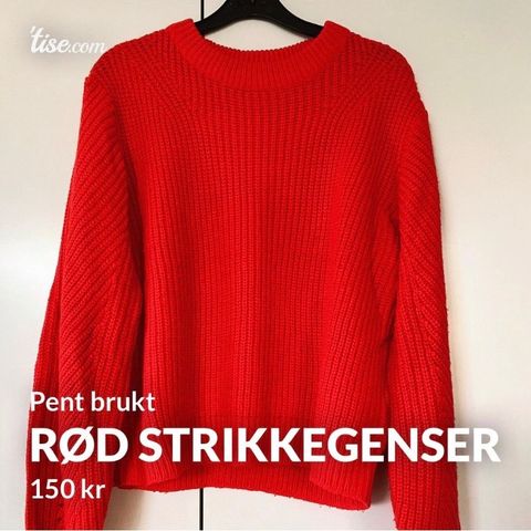 Rød strikkegenser