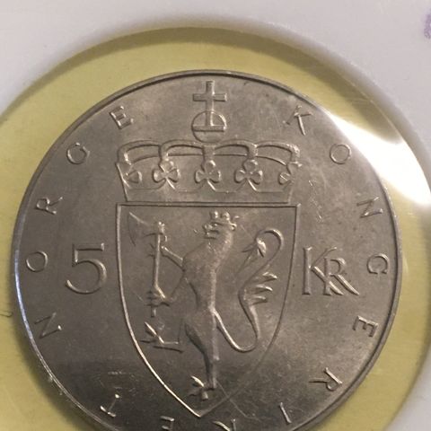 5kr 1975 kronemynt i 100 år, kv 0 selges