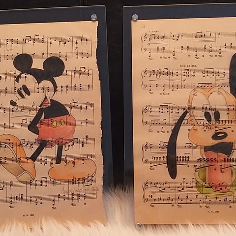 Disney tegninger Mikke og Pluto
