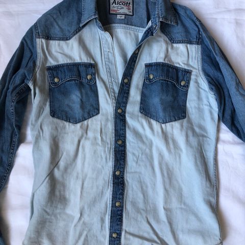 Vintage cowboy denim skjorte S