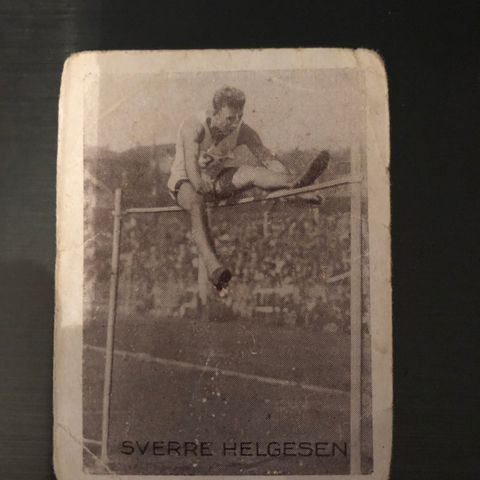 Sverre Helgesen høyde friidrett sigarettkort 1930 Tiedemanns Tobak
