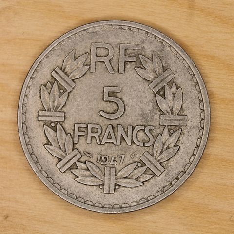 5 Francs 1947 Frankrike  (747)