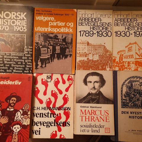 Bøker dødsbo (Historie, Politikk, Sosiologi + skjønnlitteratur)