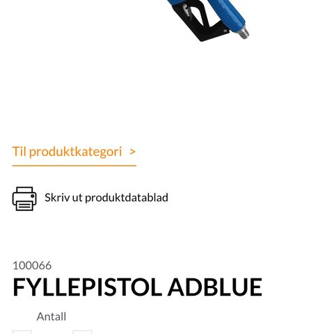 Adblue Automatisk påfyllingspistol A60