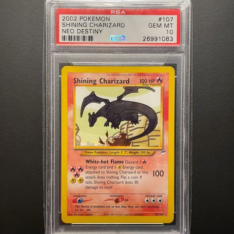 PSA 10 – 2002 Pokemon Shining Charizard Neo Destiny #107