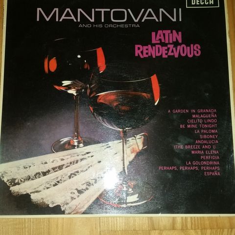 Mantovani and his Orchestra.  LP.   Latin Rendezvous.   fra 1963
