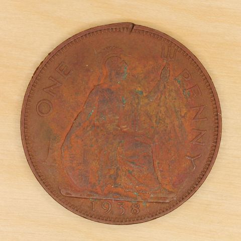 1 Penny 1938 Great Britain (SKADET)   (755)