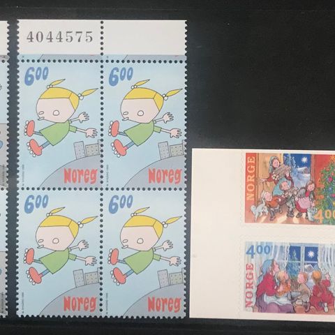 Norge 4-blokker postfrisk, nk 1374-1377, barneleker II og julen 1999