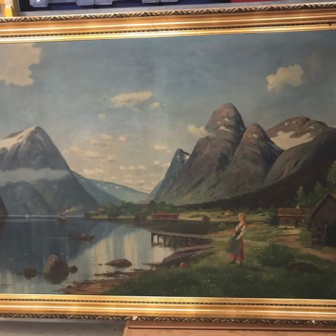 Oljemaleri av Henry Næss. «Hardangerfjorden»