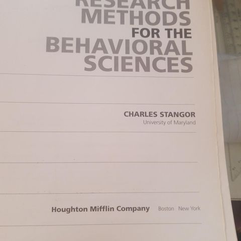 Psykologi studie bok, research methods for behavioural sciences