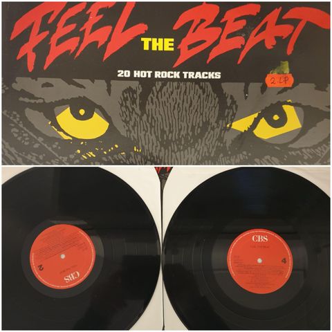 VINTAGE/RETRO LP-VINYL - DOBBEL "FEEL THE BEAT/20 HOT ROCK TRACKS"