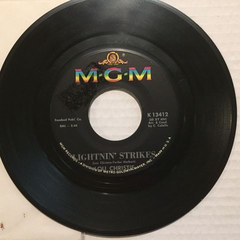 LOU CHRISTIE / LIGHTNIN' STRIKES - 7" VINYL SINGLE