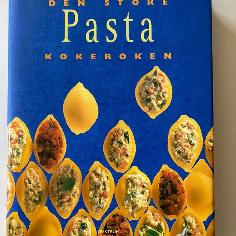 Den store PASTA kokeboken. Over 300 A4, farger. Stive permer og omslag Ubrukt/ny