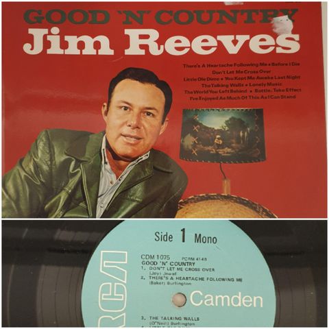 VINTAGE/RETRO LP-VINYL "JIM REEVES/GOOD 'N' COUNTRY 1963"