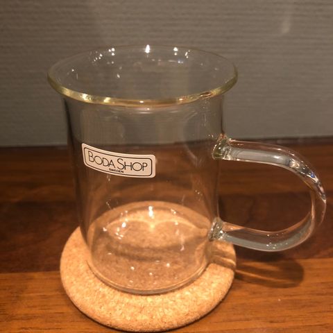 BodaNova 6 retro kaffekrus - glass/kork