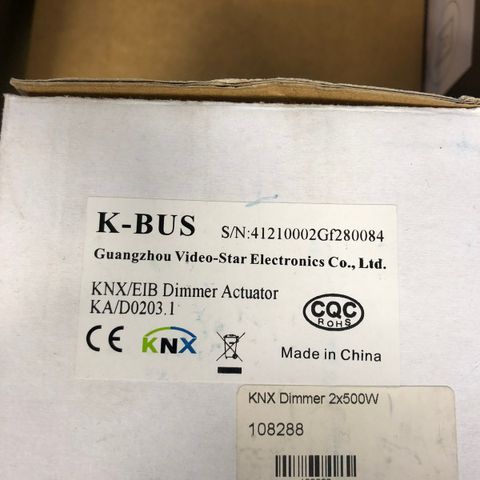 KNX dimmer 2x500W