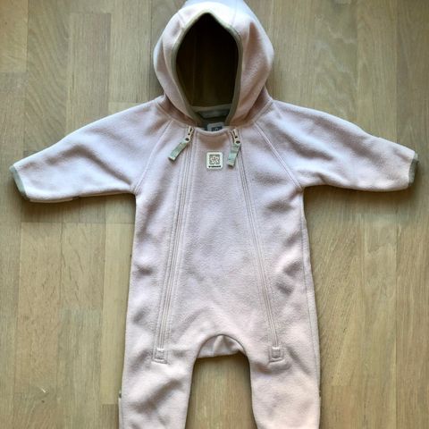 Fleecedress / vogndress / babydress til vår/høst - str. 2-4 mnd