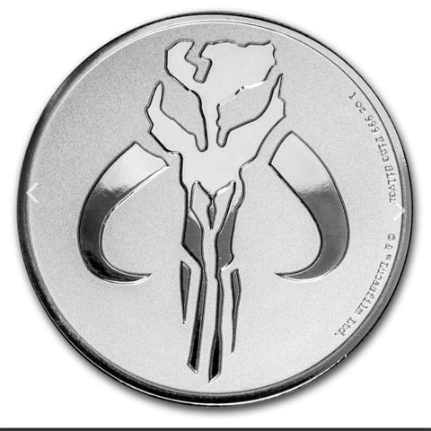 2020 NIUE 1 OZ SØLV 2$ STAR WARS «MANDALORIAN MYTHOSAUR» BU