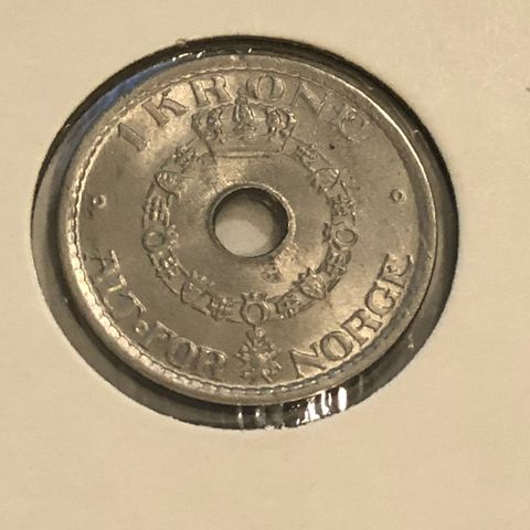 1 Krone 1949 Haakon mynt. Kv.0