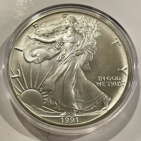 1991 AMERICAN SILVER EAGLE 1 OZ