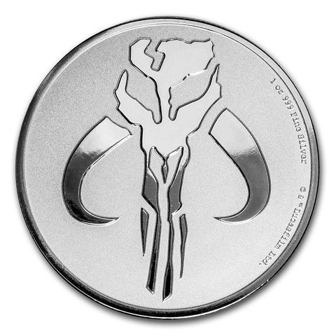 2020 Niue 1 oz Sølv $2 Star Wars: Mandalorian Mythosaur