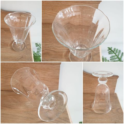 VINTAGE/NYDELIG GLASS VASE 