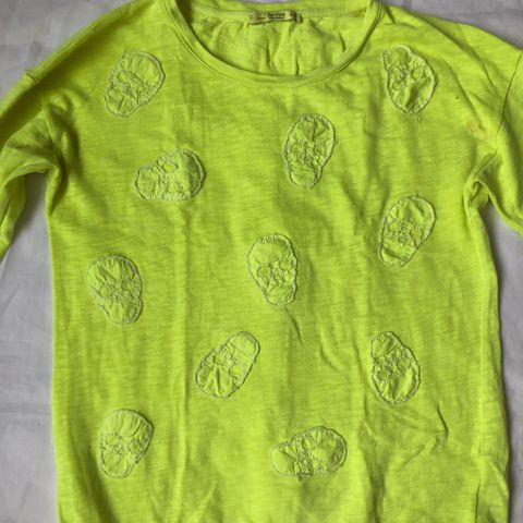 Bershka punk neon gul genser S