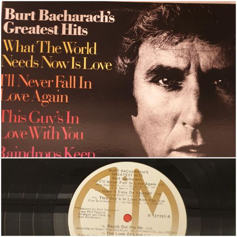 VINTAGE/RETRO LP-VINYL "BURT BACHARACH'S/GREATES HITS"