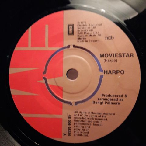 Harpo 7" singel selges. 