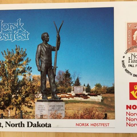 Norge 1991 Postens spesialkort "Norsk Høsttakkefest Minot", North Dakota