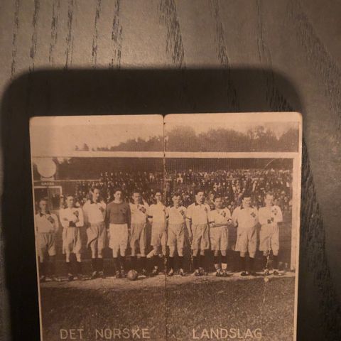 Norge landslaget ca 1930 lagbilde i 2 deler Jørgen Juve fotballkort