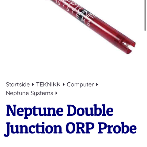 Neptune Double Junction ORP Probe/Neptun apex