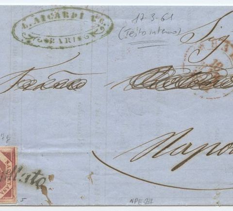 1861. Brev skrevet dagen før kunngjøringen av kongeriket Italia til salg.