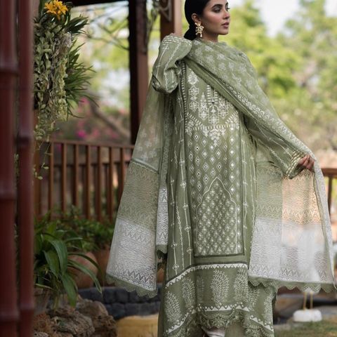 Pakistansk indisk kjole designer Nadia Farooqi Shalwar Kameez