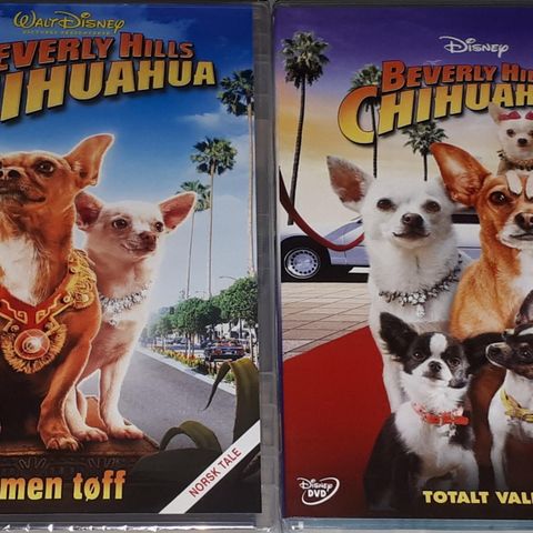 3 DVD.BEVERLY HILLS CHIHUAHUA 1 & 2. 1 stk.Uåpnet.