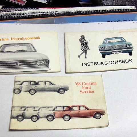 Instruksjonsbøker Ford Cortina mk1 , mk2