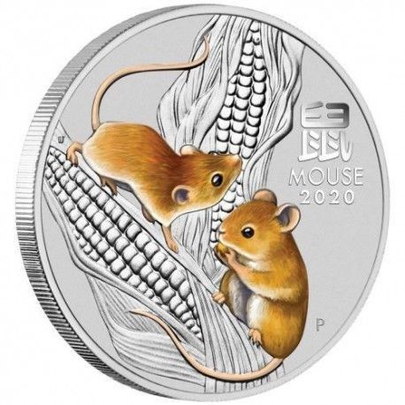 2020  AUSTRALIA LUNAR SERIES III YEAR OF THE MOUSE 1/2 OZ FARGET