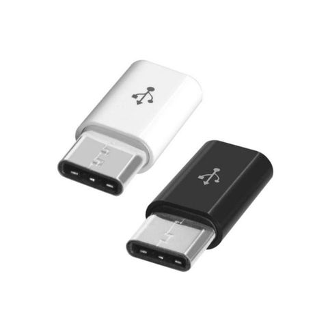 USB-adapter Micro USB til Type C svart Mobiltelefoner, Nettbrett,  Mac og PC