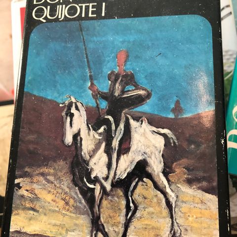 Cervantes sin bok Don Quijote i 3 bind til salgs.