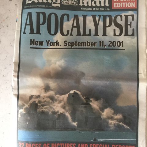 9/11 New York Attack: Special Edition Daily Mail Newspaper