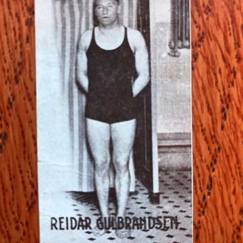 Reidar Gulbrandsen Svømming NM sigarettkort 1930 Tiedemanns Tobak