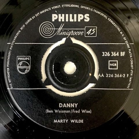 Marty Wilde – A Teenager In Love / Danny ( 7", Single,1959)