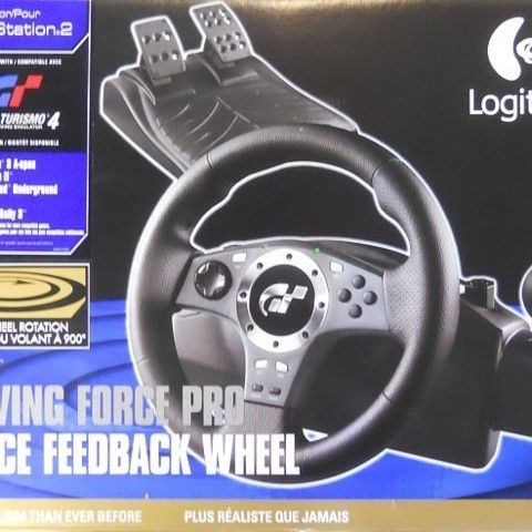 NY PRIS! Logitech Driving Racing Steering Wheel & Pedal PS2 m 5 bilspill