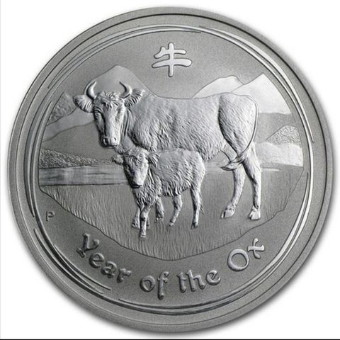 2009 Australia 1 oz. 999 Sølv Year of the Ox  Lunar  2 series