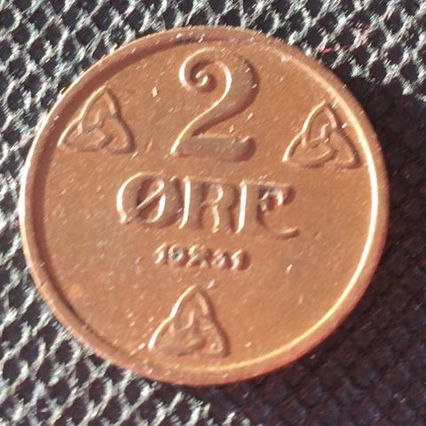 2 øre 1931,  Flott mynt. God kv.