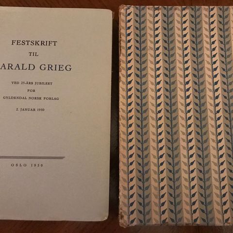 Festskrift til Harald Grieg , 1950