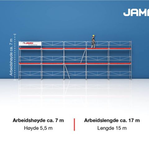 Jamax Stillas Byggmester pakke 1. 82,5 M2.